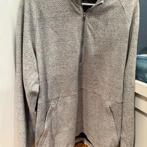 lululemon athletica Men's Textured Gray Zip-Up Sweater